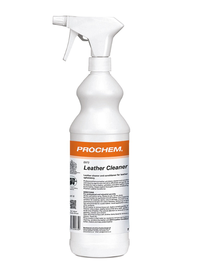 Prochem E672-01 Leather Cleaner W/ Spray 1ltr